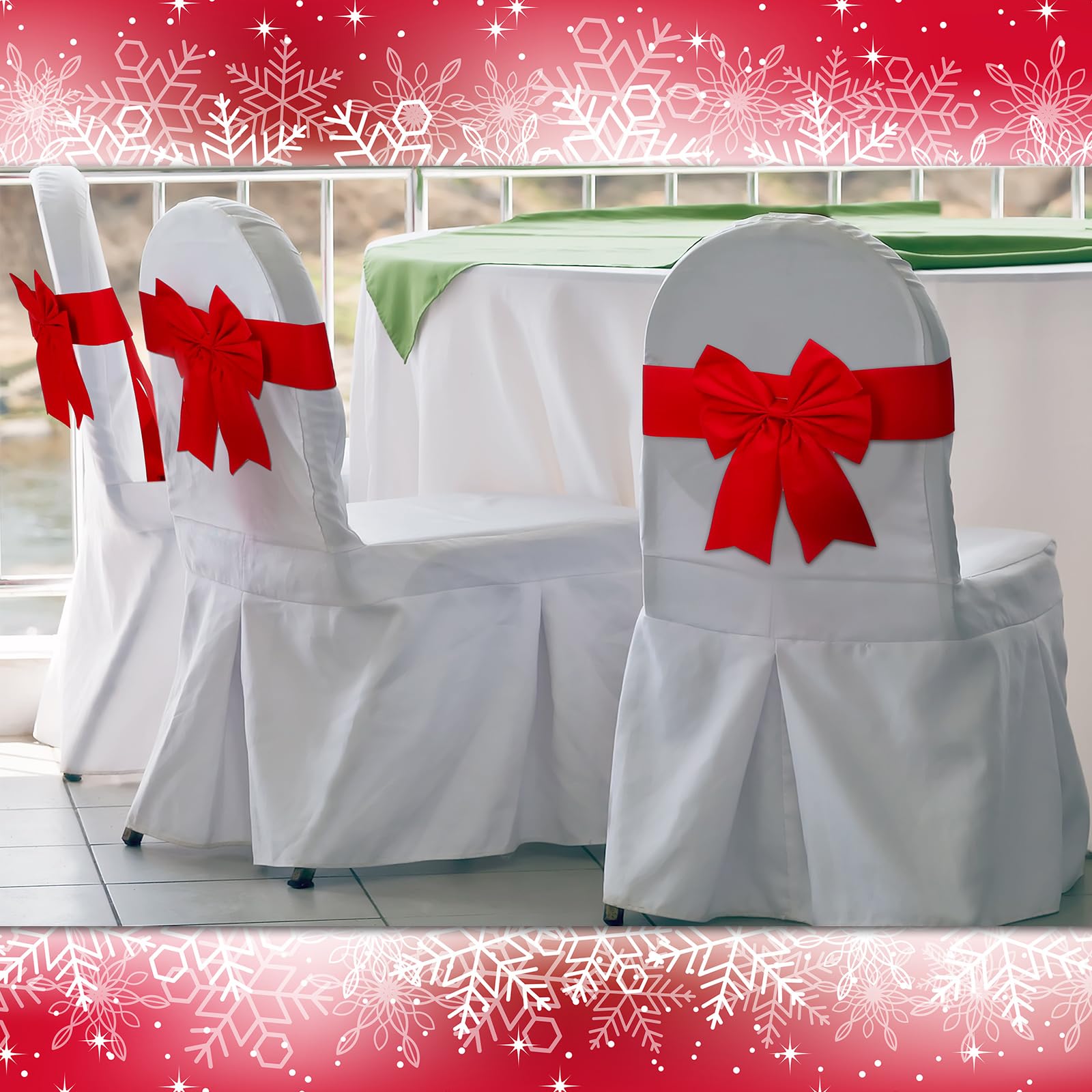 Syhood 12 Fiocchi per Porta di Natale Fiocchi per Nastri Festivi Decorazioni Natalizie per Mobile Fiocco per Nastri con Nastro da 30 m per Albero di Natale Portone Casa, Rosso (Velluto)