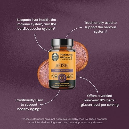 Miniatura 7 de Cápsulas orgánicas de hongos Reishi rojos, suplemento en polvo de hongos Reishi, apoyo inmunológico, apoyo tradicional del sistema nervioso y salud