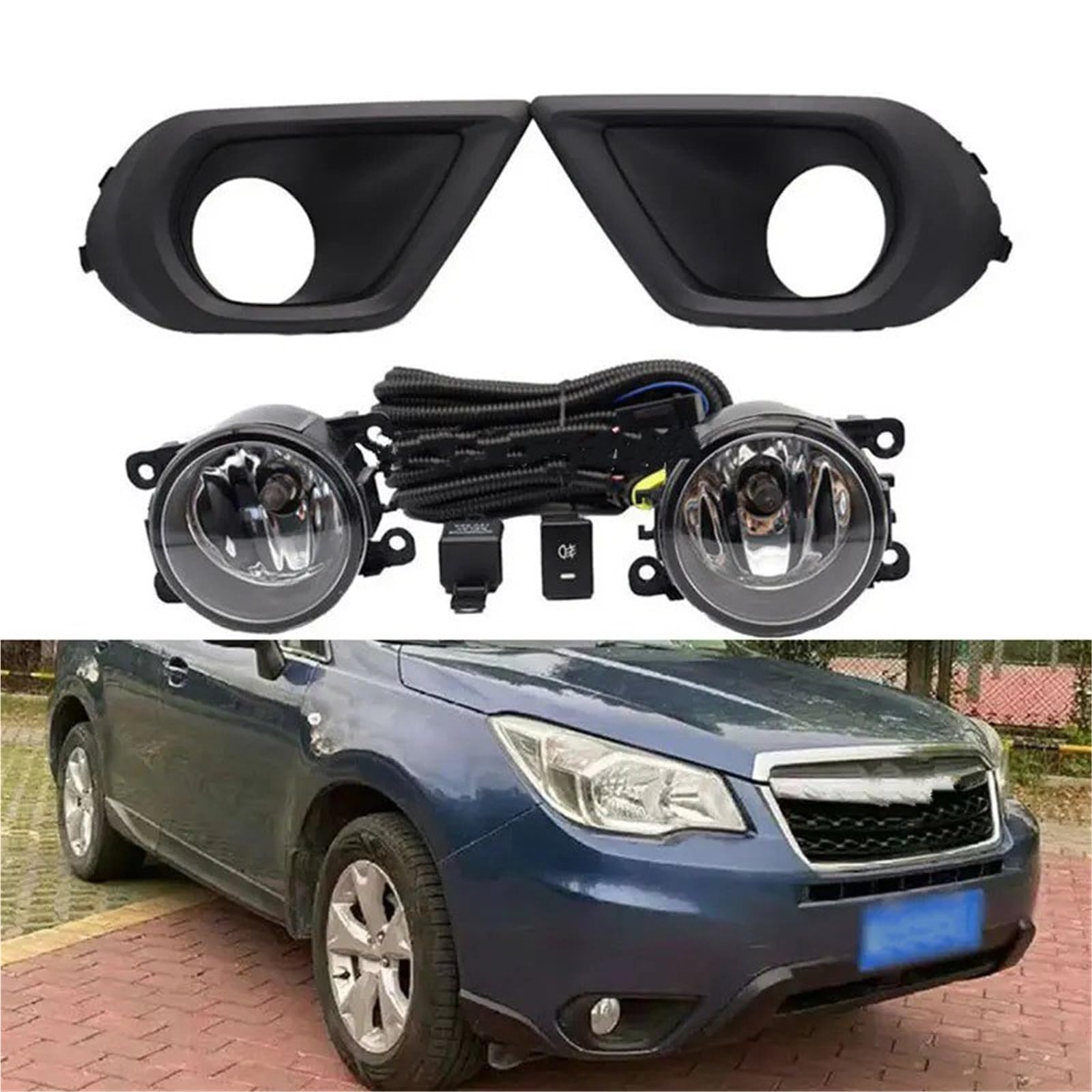 Faros Antiniebla Para Subaru Para Forester 2014 2015 2016 Luz Antiniebla Cubierta Lámpara Parrilla Bisel Interruptor Conjunto Luces Antiniebla Delantero