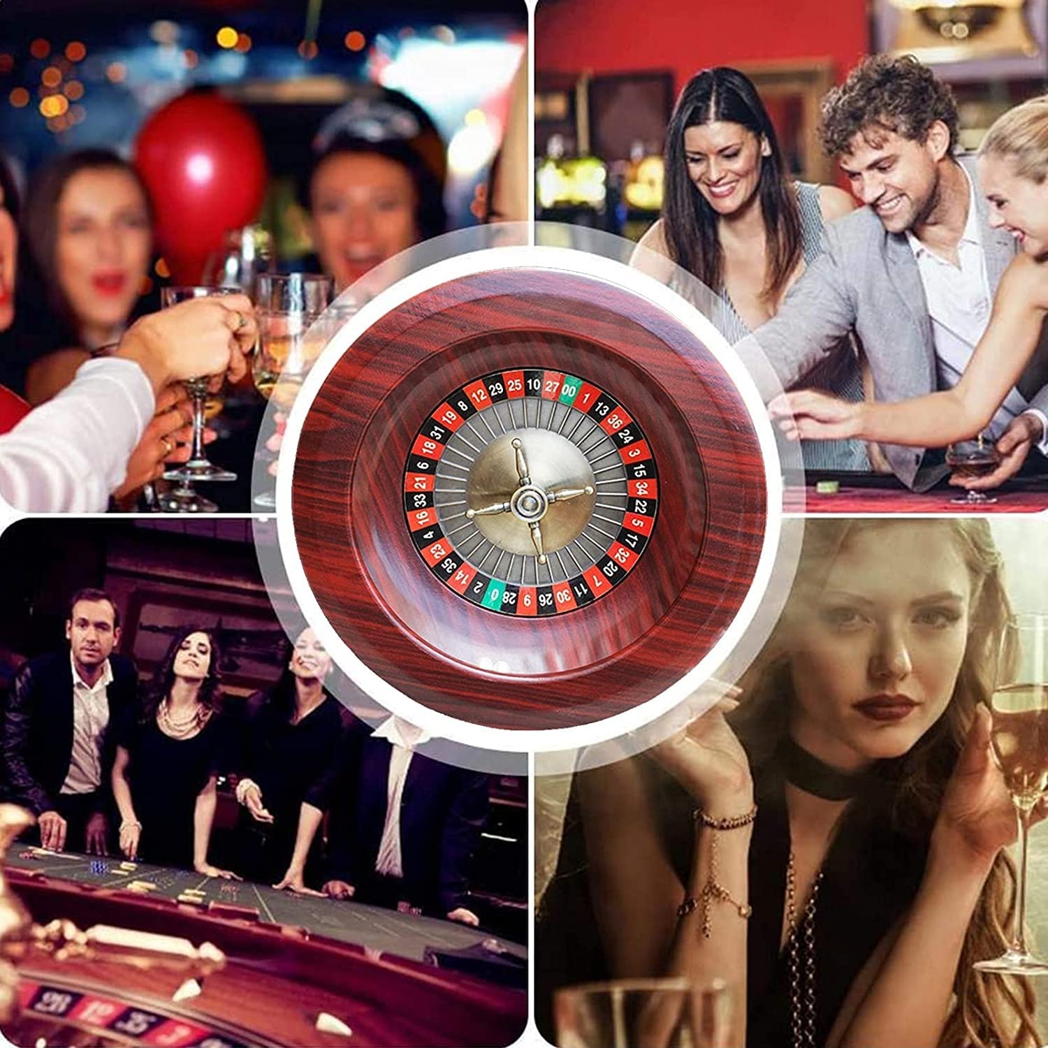 Ruletka, zestaw drewnianych kółek do ruletki, 30 cm gra loteria ruletka, europejski gramofon rekreacyjne gry stołowe, ruletka gra ruletka stół impreza rekwizyt