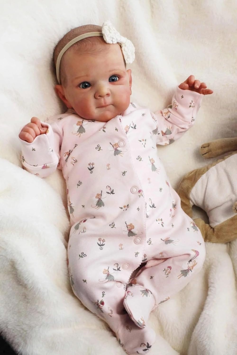 Angelbaby 18 Inch Real Life Reborn Baby Girl Dolls Bettie, Full Silicone Vinyl Lifelike Newborn Little Babies Doll That Look Real Adorable Eyes Open Bebes Reborn Anatomically Correct Dolls Gift Sets