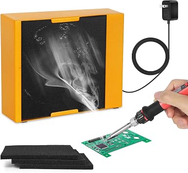 Solder Fume Extractor Smoke Absorber Remover Smoke Prevention Absorber Smoke Fan 12V Soldering Fan DIY Working Fan Fume Extractor for Soldering Station Stained Glass Laser Cutter Repairing DIY Hobby