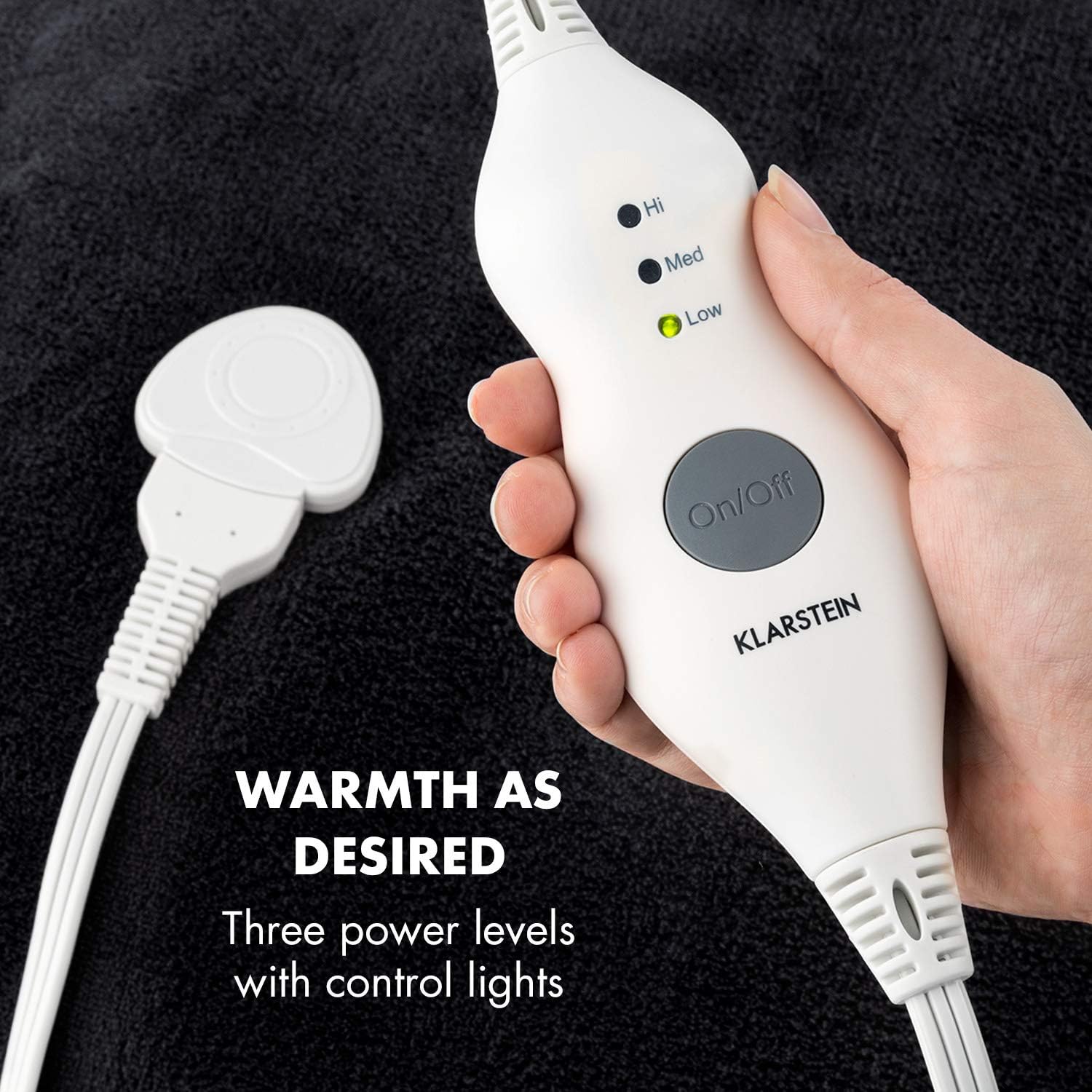 review KLARSTEIN Dr. Watson Heated Electric Blanket, 3 Heat Settings, Ultra-Warm, Premium MicroPlush, Auto Shut-Off, 120-Watt, Cozy and Washable, 70 x 50 inches, Grey