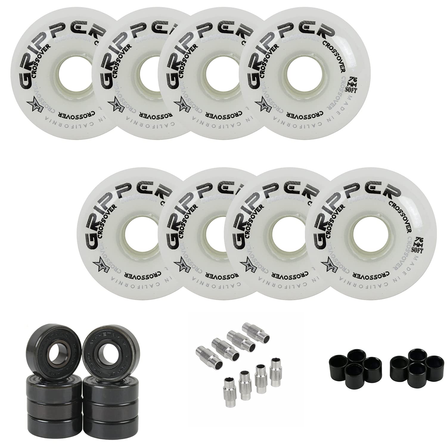 Labeda Gripper Roller Hockey Wheels, Hybrid Ceramic Bearings, Choose Color Size