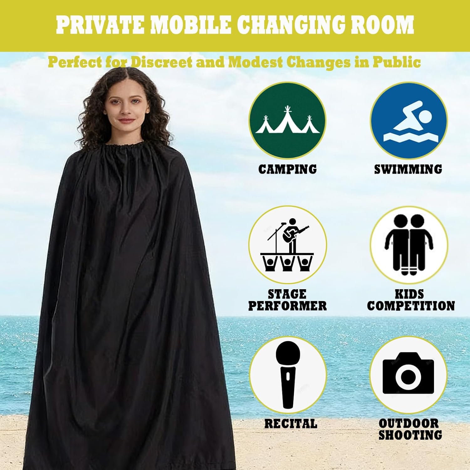 Portable Privacy Tent for Changing Clothes – Changing Room for Beach, Car, Camping, Boat, Portable Dressing Room Shower Tent with Carry Bag for Easy Transport