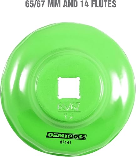 Miniatura 9 de OEMTOOLS 87142 Llave de filtro de aceite de 14 flautas de 2.559 in, removedor de filtro de aceite para automóvil económico, evita el deslizamiento y