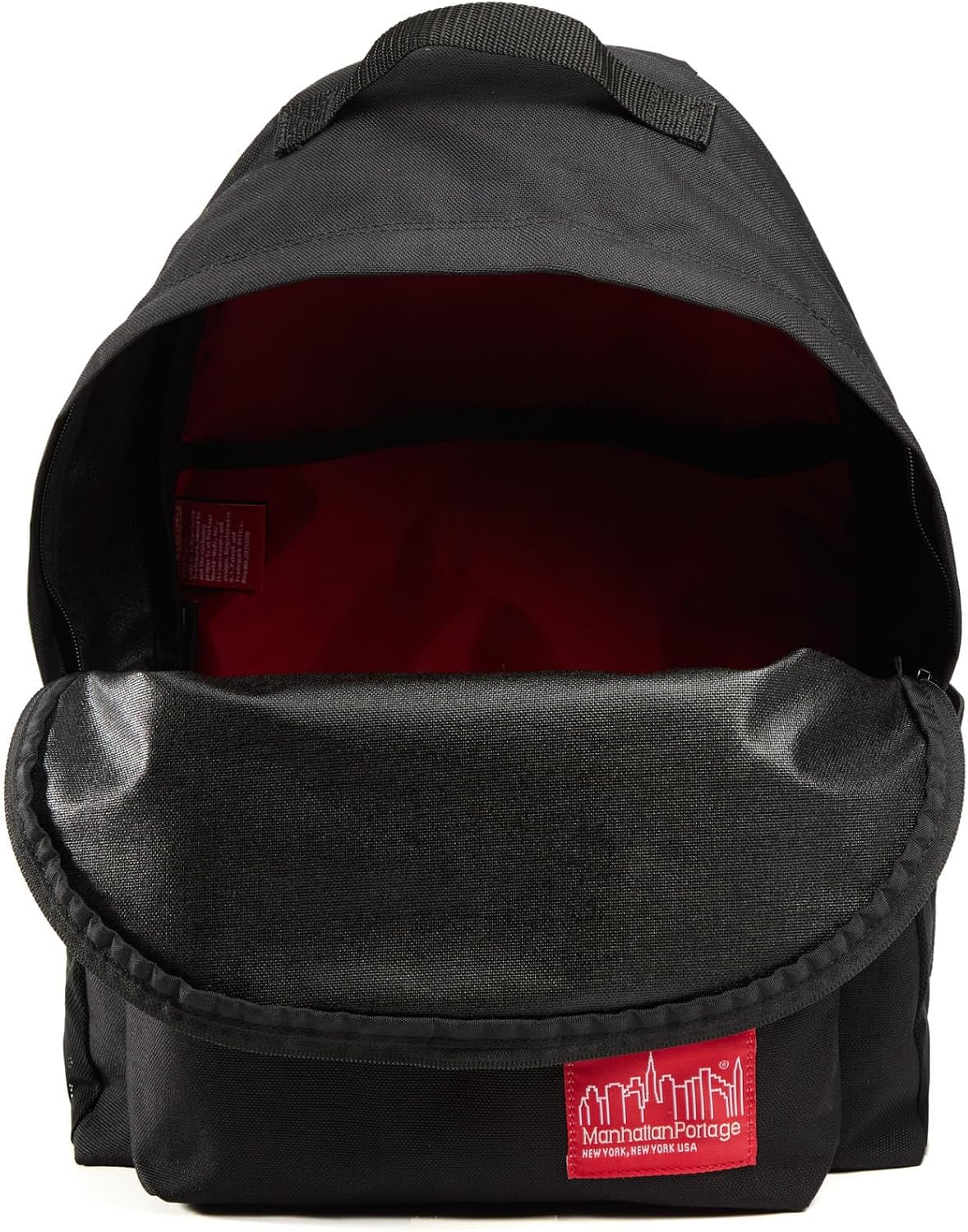 Manhattan Portage Big Apple Backpack (MD) Ver.2 Water Resistant 1000D Cordura For Everyday Carry In Classic Design (Black)