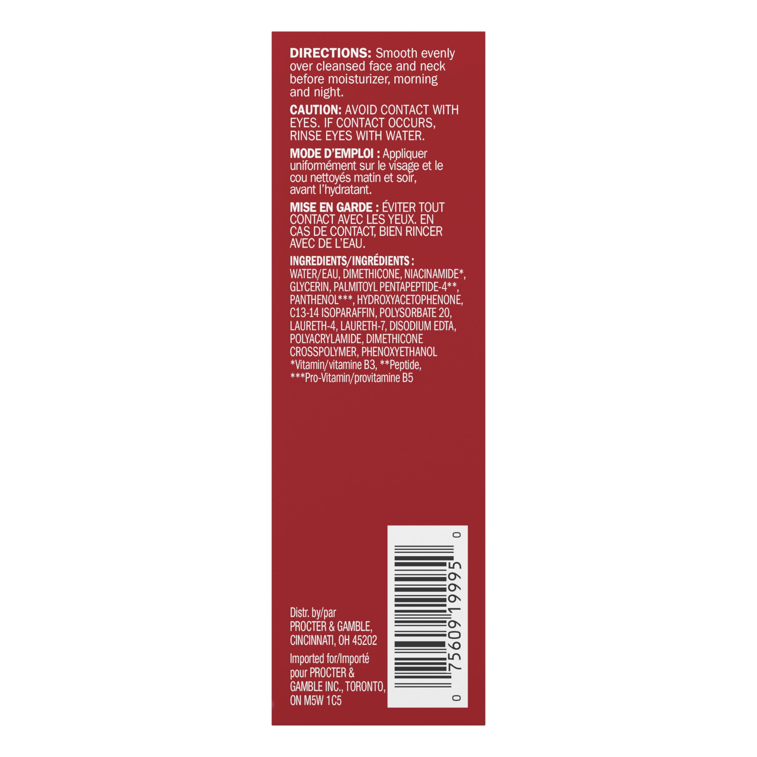 Olay Collagen Peptide Visibly Firming Face Serum, Fragrance Free, 1.3 fl oz
