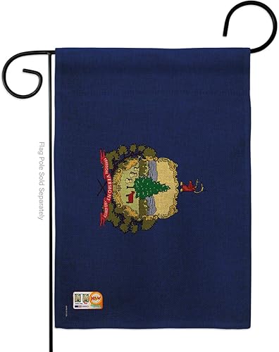 Vermont Burlap Garden Flag Americana States USA American Territories Republic Country Particular Area Small Decorative Gift Yard House Banner