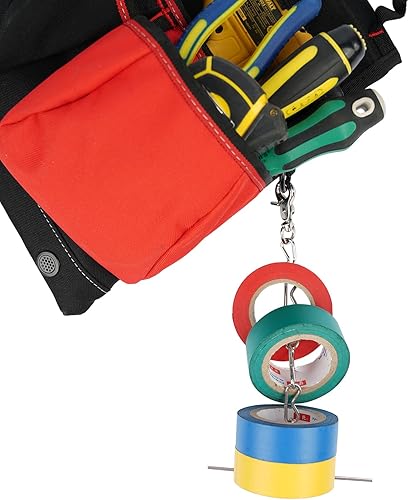 Miniatura 8 de KUNN Soporte de cinta eléctrica, correa de doble uso, cadena de soporte rápido mejorada para cinturón de herramientas con llavero, bucle a presión y