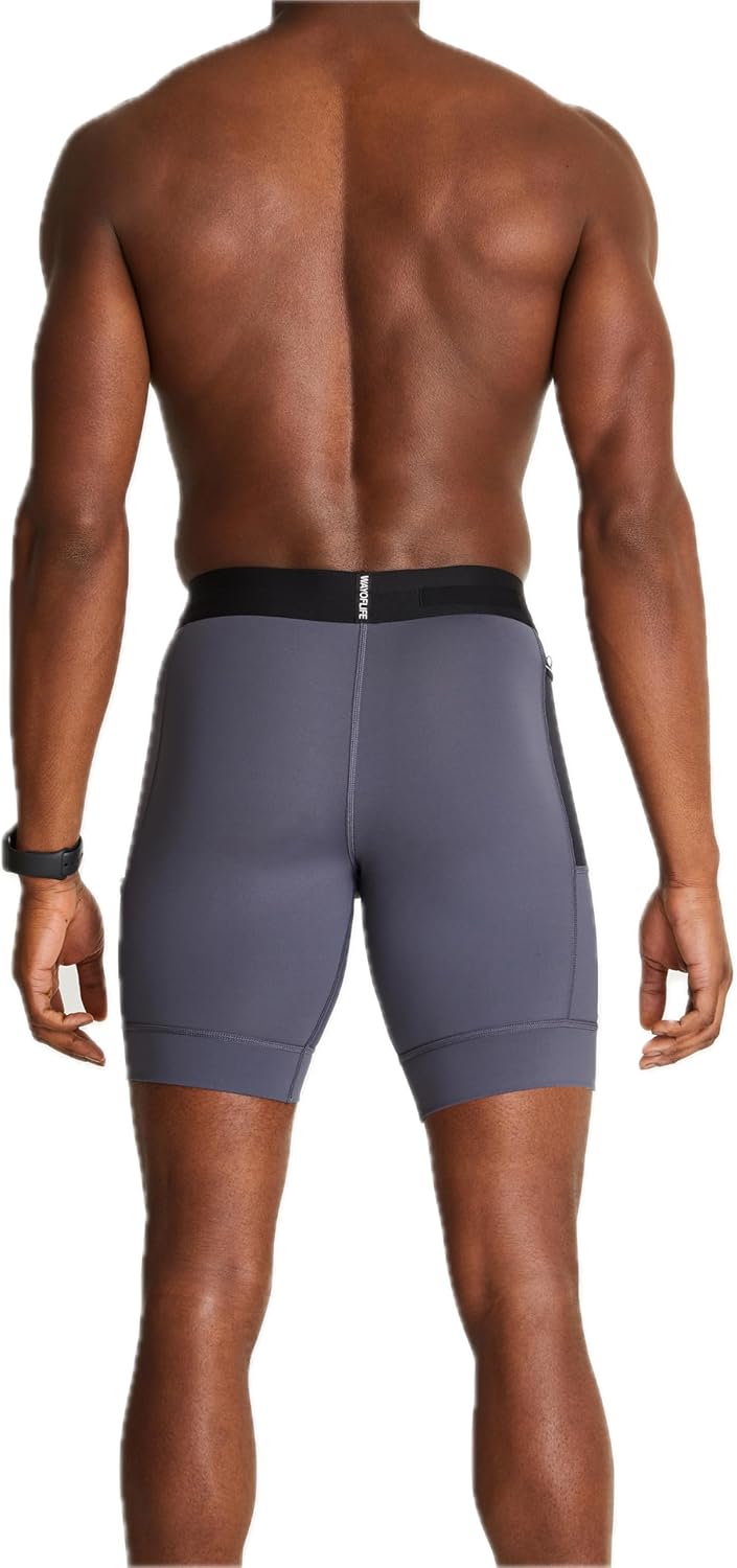 WOLACO Sprint Half Tight Compression Shorts with Phone Pocket for Men - Image 2