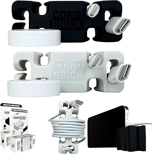 Miniatura 22 de CordBrick Rellenos para calcetines navideños para adultos, gestión de cables, soporte para cables con peso, organizador de cables, soporte para (E)