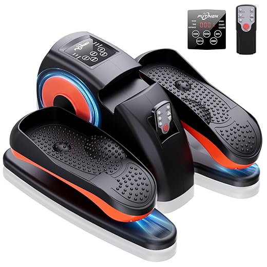 Under Desk Elliptical Machine, Ellipse Leg Exerciser While Sitting for Seniors, Quiet Portable Elliptical Machine for Home, Electric Seated Pedal Exerciser Fully Assembled