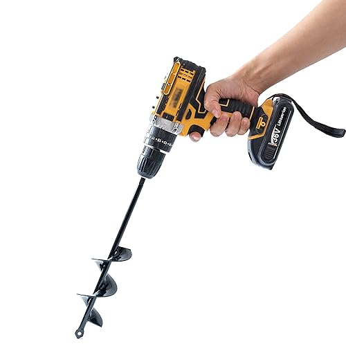 Vista 8 de VASGOR Juego de 4 brocas para plantar (1.6 x 9, 2.4 x 12, 3.2 x 16, 4 x 16) para plantar, barrena de jardín fácil para macetas, barrenas