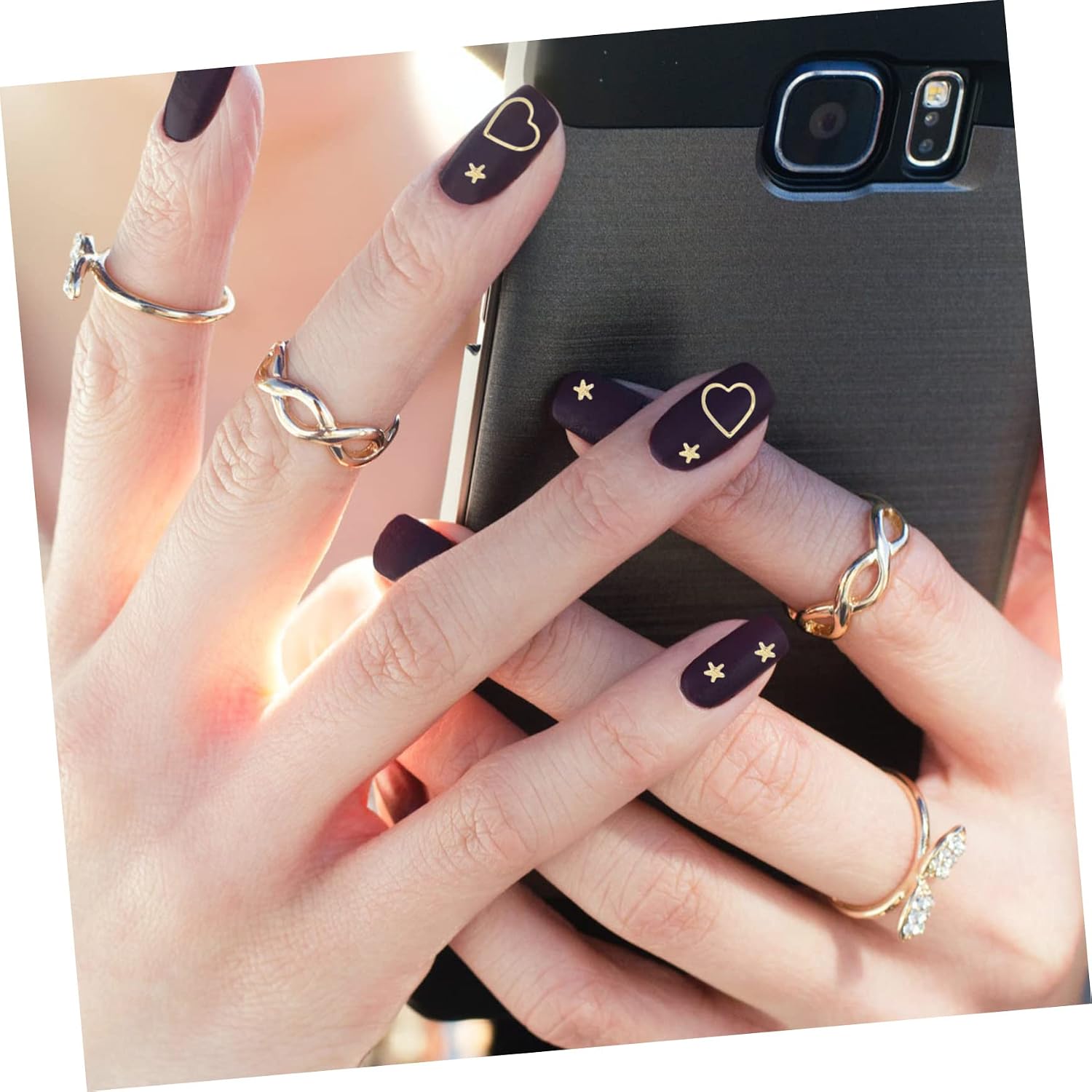 Ipetboom DIY Nail Art Studs Shiny Manicure Gems Charms Nail Accessories for Salon Decor