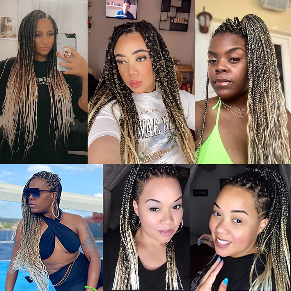 Braiding Hair 26 Inches -8 Bundles Ombre Crochet Twist Hair for Braids Yaki texture Braiding Hair Pre Stretched (1B/27/613#)