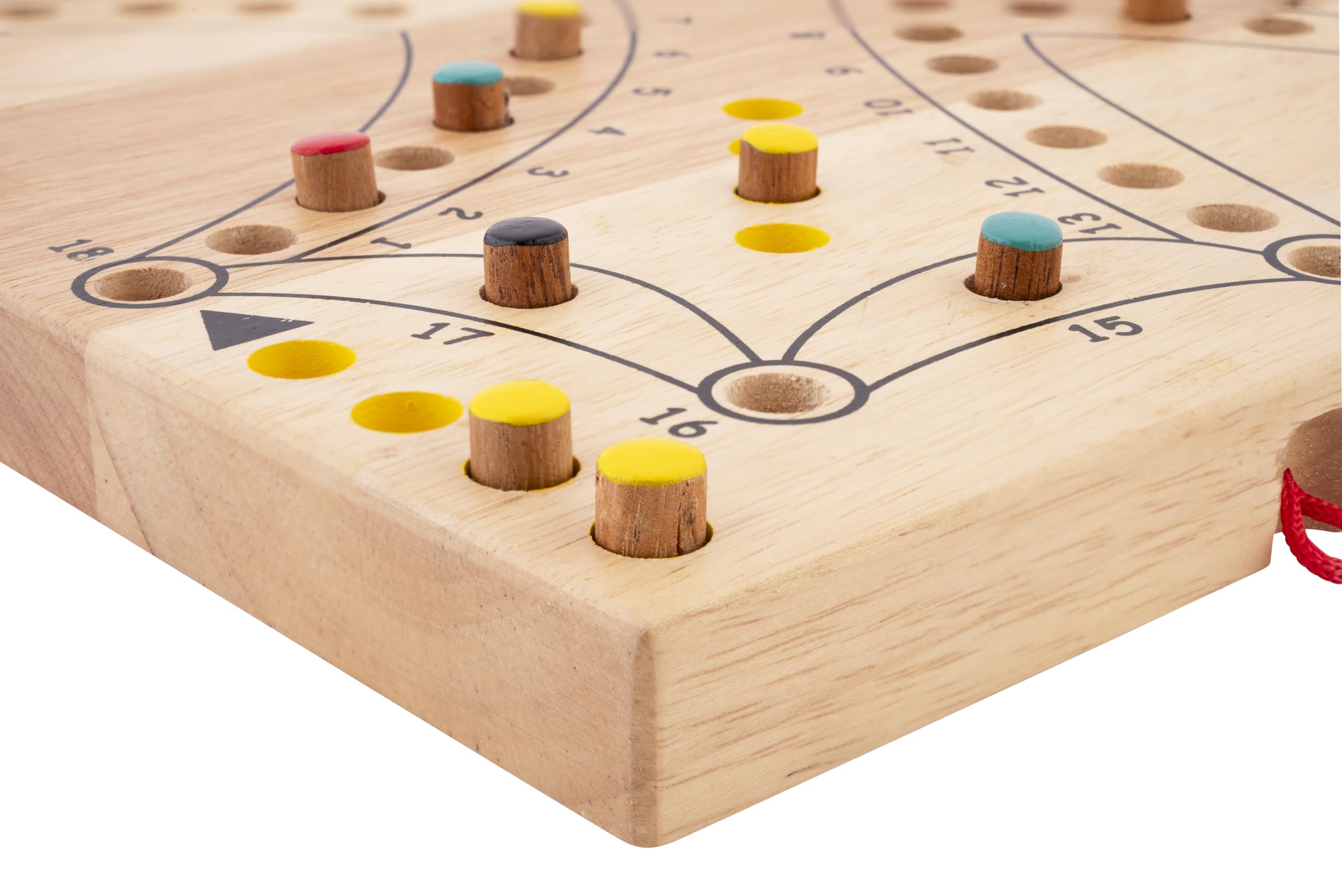 Engelhart, 350263, XL Wooden Tock Game with Folding Hevea Wood Case, Traditional Canadian Board Game, 2 to 4 Players - Image 2