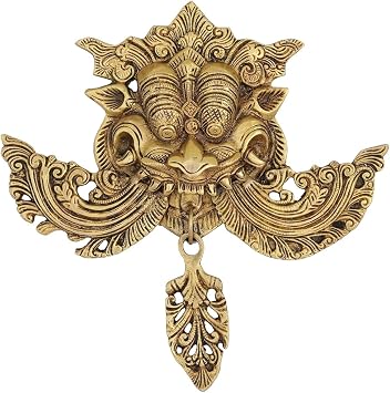 Brass Nazar Battu Nazariyu for Home Main Door Entrance Decor Showpiece Gift Items Collectible Handicraft 9.8 Inch, Standard
