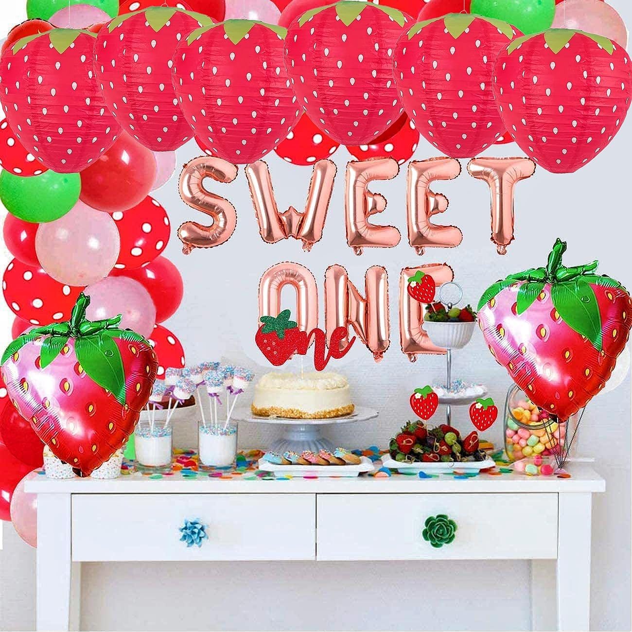 8PCS Strawberry Paper Lanterns, Strawberry Hanging Paper Lantern Decorations Strawberry Decoration Hanging for Room Birthday Party Wedding Garden Decor - 8 Inch, Red - Image 4