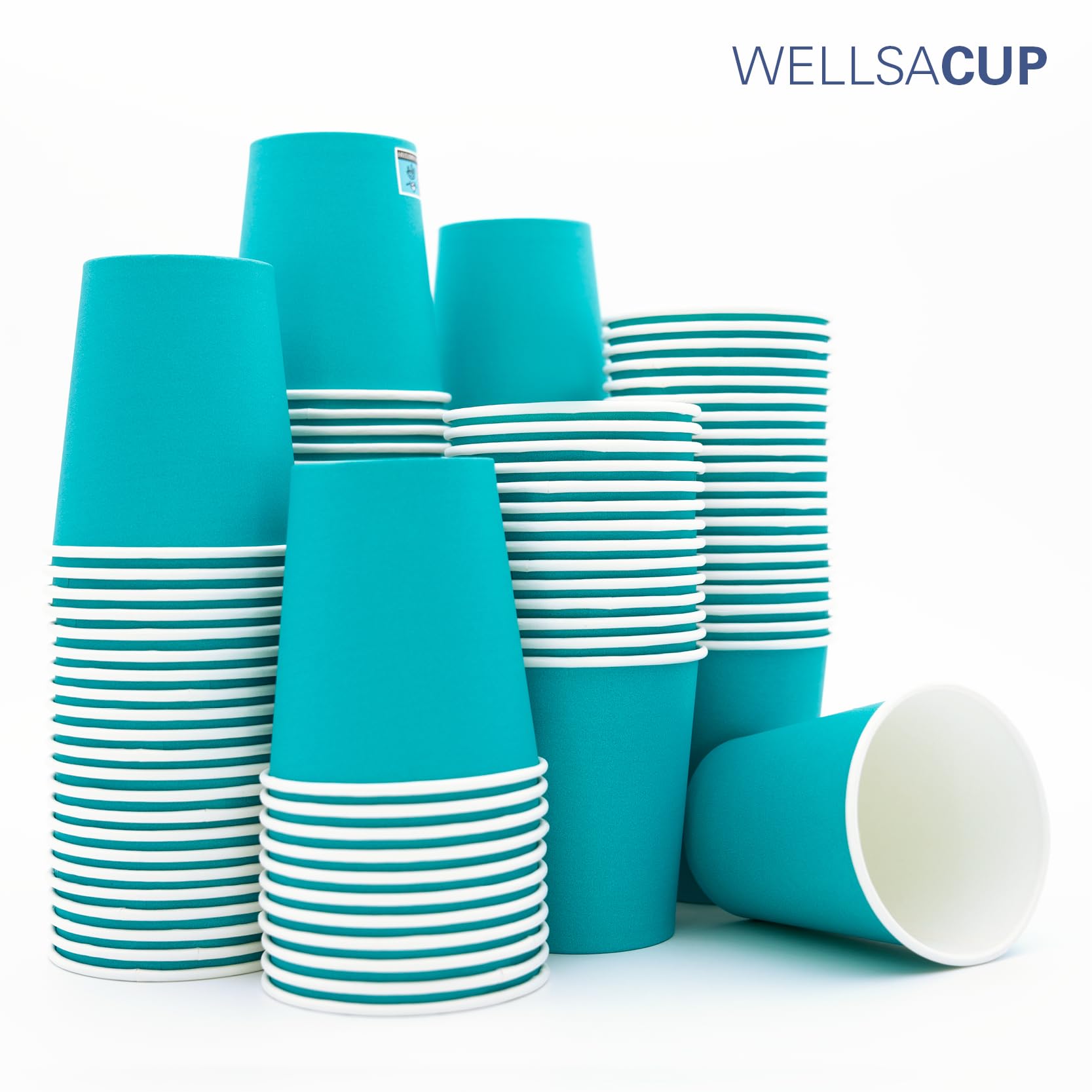 WELLSACUP Papieren bekers, 1000 stuks, 180 ml, rood, geschikt voor