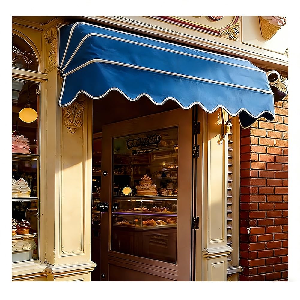 Auvent de terrasse rétractable anti-UV et imperméable pour porte