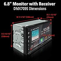 Vista 3 de KENWOOD DMX709S eXcelon Pantalla Táctil Capacitiva de 6.95 Pulgadas, Estéreo de Coche, CarPlay y Android Auto, Bluetooth, Radio HD AM/FM
