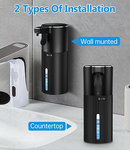 Miniatura 6 de Juego de dispensador de jabón  Dispensador de jabón de manos de 14.2 onzas  Dispensador de líquido de montaje en pared  Control libre del volumen de