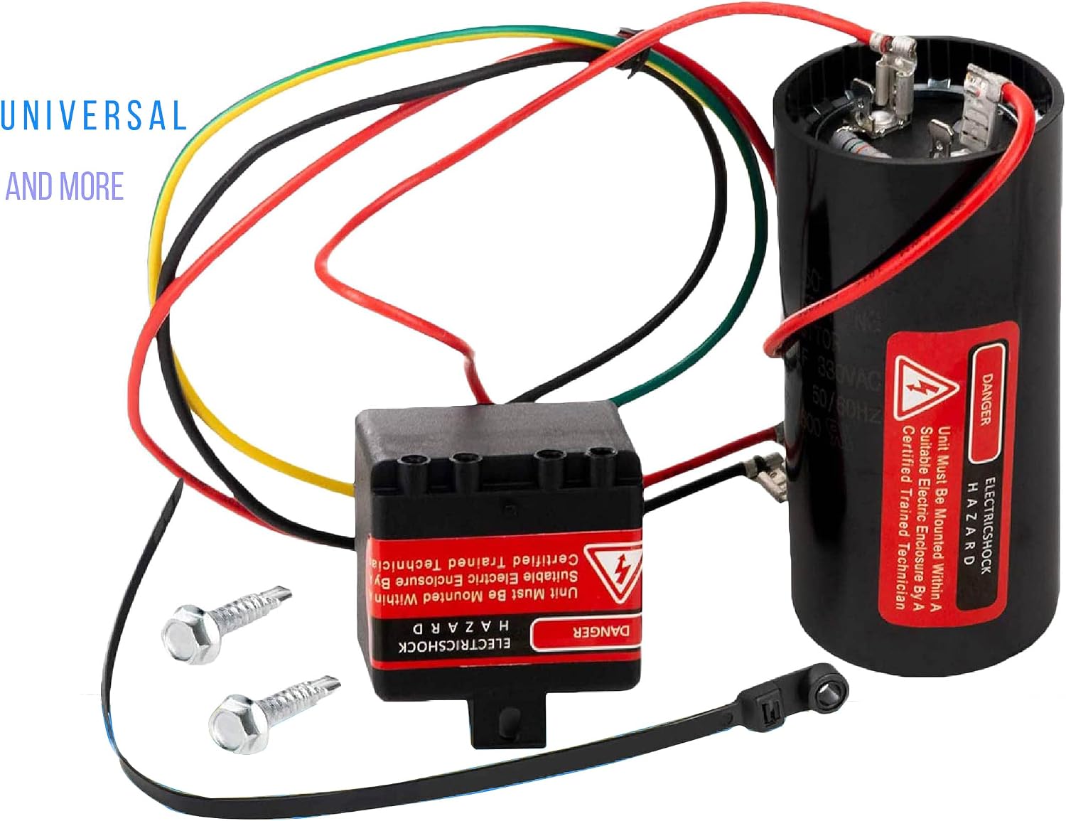 Unifizz CSRU2 CSR-U2 AC Hard Start Kit - DIY eTips Included - Compatible with Ton AC Units 3.5-5 - Upgraded 5-2-1 Compressor Saver Starter Kit - Easy to Install