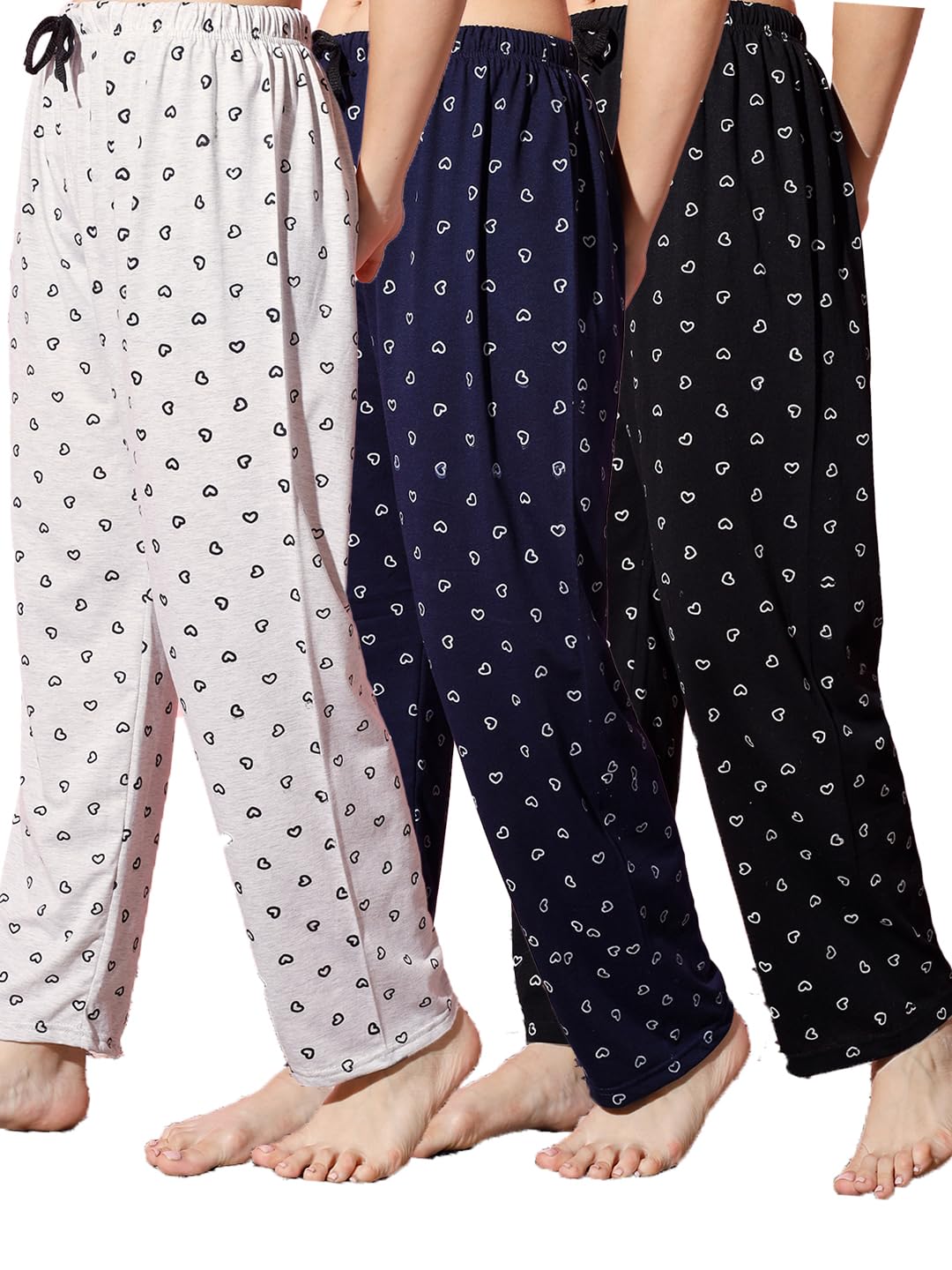 swellswag Pyjama For Women All Over Printed Cotton Night Wear Pant (Combo Pack Of 3)-picture-27