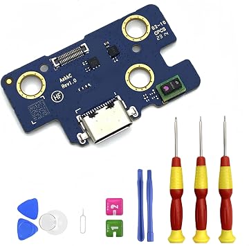 Tab A8 10.5 X200 USB Charging Port Flex Cable Replacement for Samsung Galaxy X205 USB Type-C Charger Dock Board Flex Connector Port with Repair toolkits SM-X200 SM-X205
