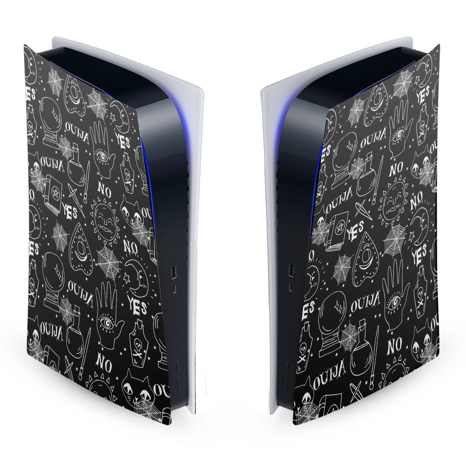 Plaque frontale autocollant PS5 Digital vinyle peau Head Case Designs - 7