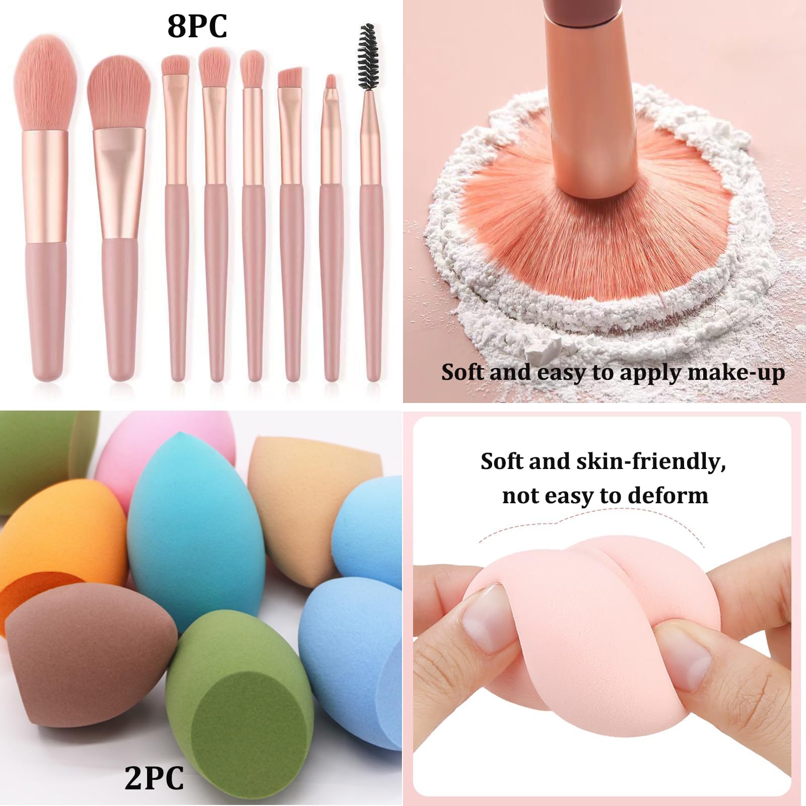 SONGQEE All in One Makeup Kit, enthält 40 Farben Lidschatten Palette, Foundation & Face Primer, Lippenstift Set, Augenbrauen Seife, Makeup Schwamm, Geschenk Set für Frauen
