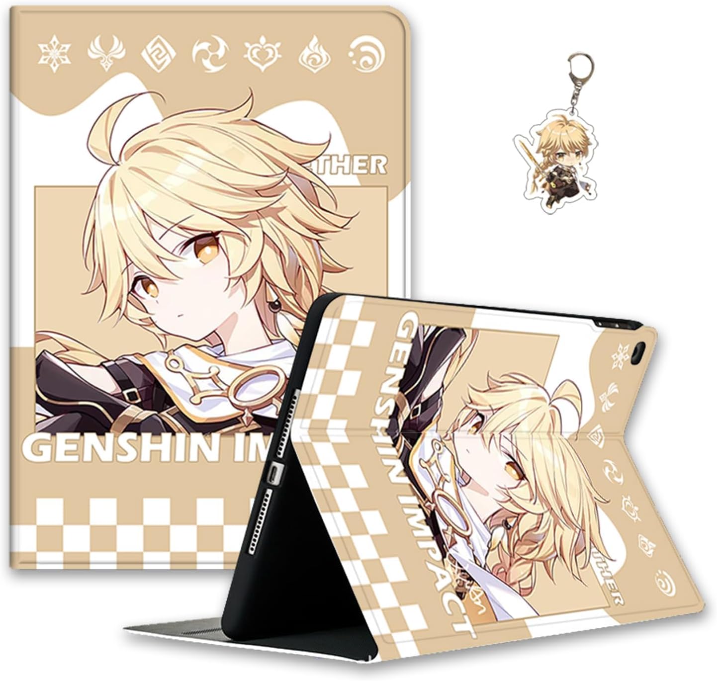 Anime Tablet Case with Pencil Holder Compatible with iPad 7/8/9/10/Pro/Mini/Air Kawaii Case (Furina-21,iPad Pro 4th/3rd/2nd/1st (11"))