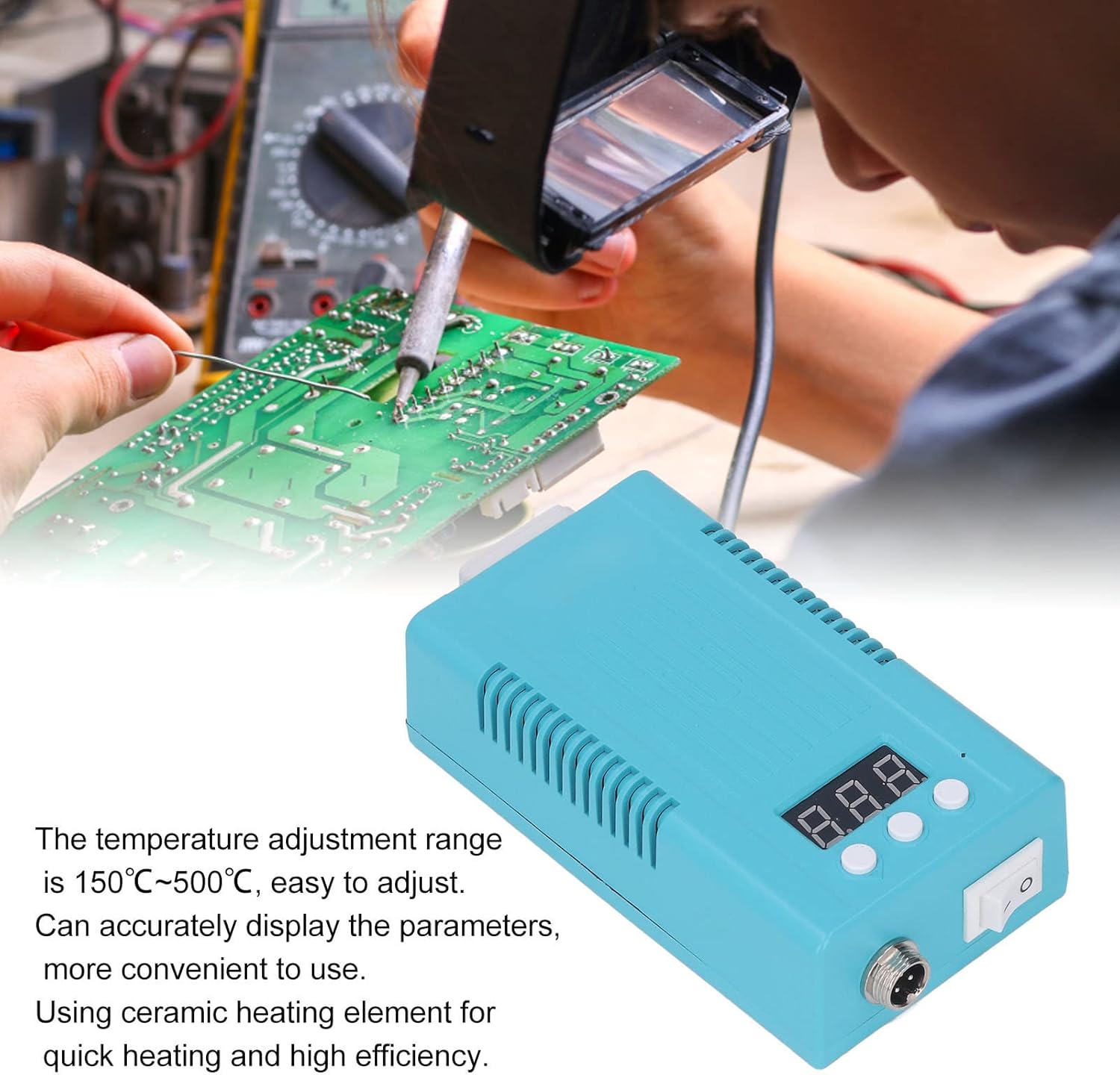 Soldering Station Kit 12V 75W T210 Portable Digital Control Temperature Soldering Station 1.2m(us plug)
