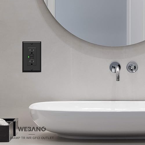 Vista 7 de WEBANG Toma GFCI de 20 amperios, receptáculo resistente a manipulaciones/resistente a la intemperie (WR), interruptor de circuito de falla de tierra