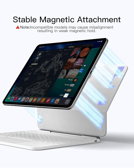 Inateck for iPad Air 13 Case with Keyboard, Slim Design, Large Trackpad