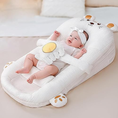 Almohada para tumbona de bebé, almohada de lactancia, almohadas de lactancia infantil, almohada de reflujo para bebé transpirable con funda lavable