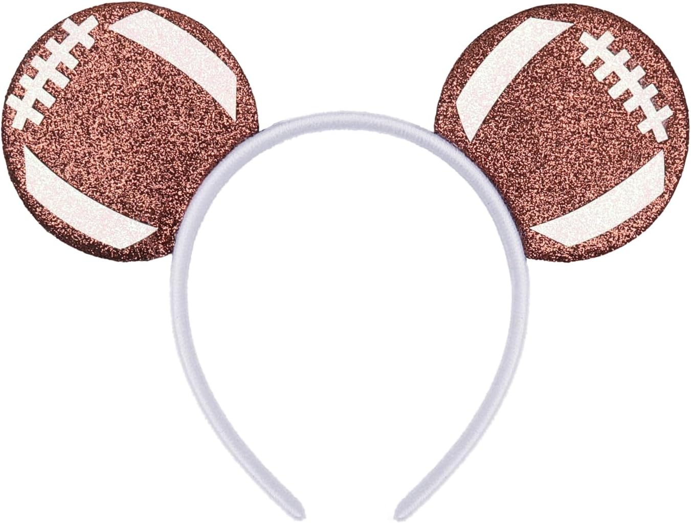 Game Day Fans Headbands for Women&Men, Glitter Ball Sports Hairbands, Sports Themed Hair Accessory, Team Party Favor