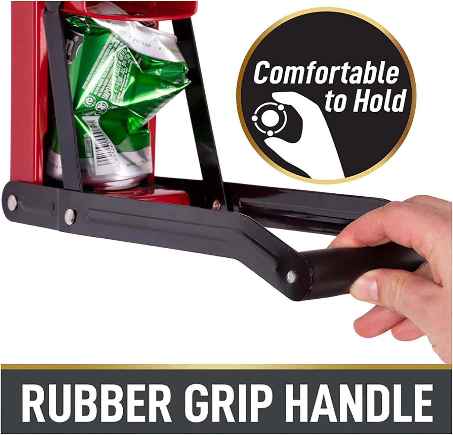 Heavy Duty Aluminum Can Smasher, 12oz&16oz Hand Valve Aluminum Can Crusher with 4 Screws, Save Your Time And Energe, Effort Saving and Easy To Install, for Aluminum Seltzer, Soda, Beer Cans