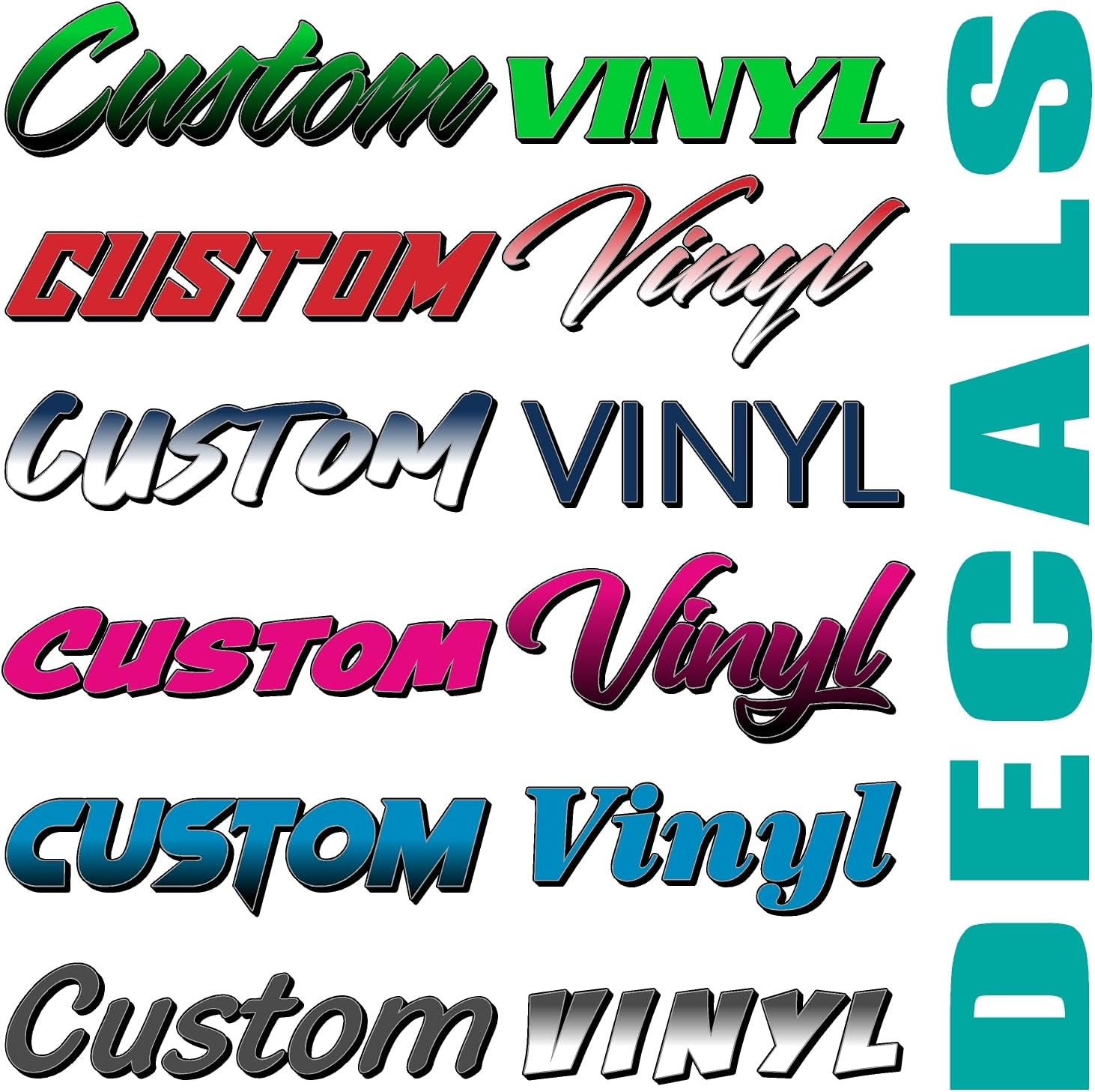 - Custom Text Decal/Custom Vinyl Graphic/Premium Vinyl Lettering/Car, Truck, Van, Boat, Window, Wall Sticker CTDP