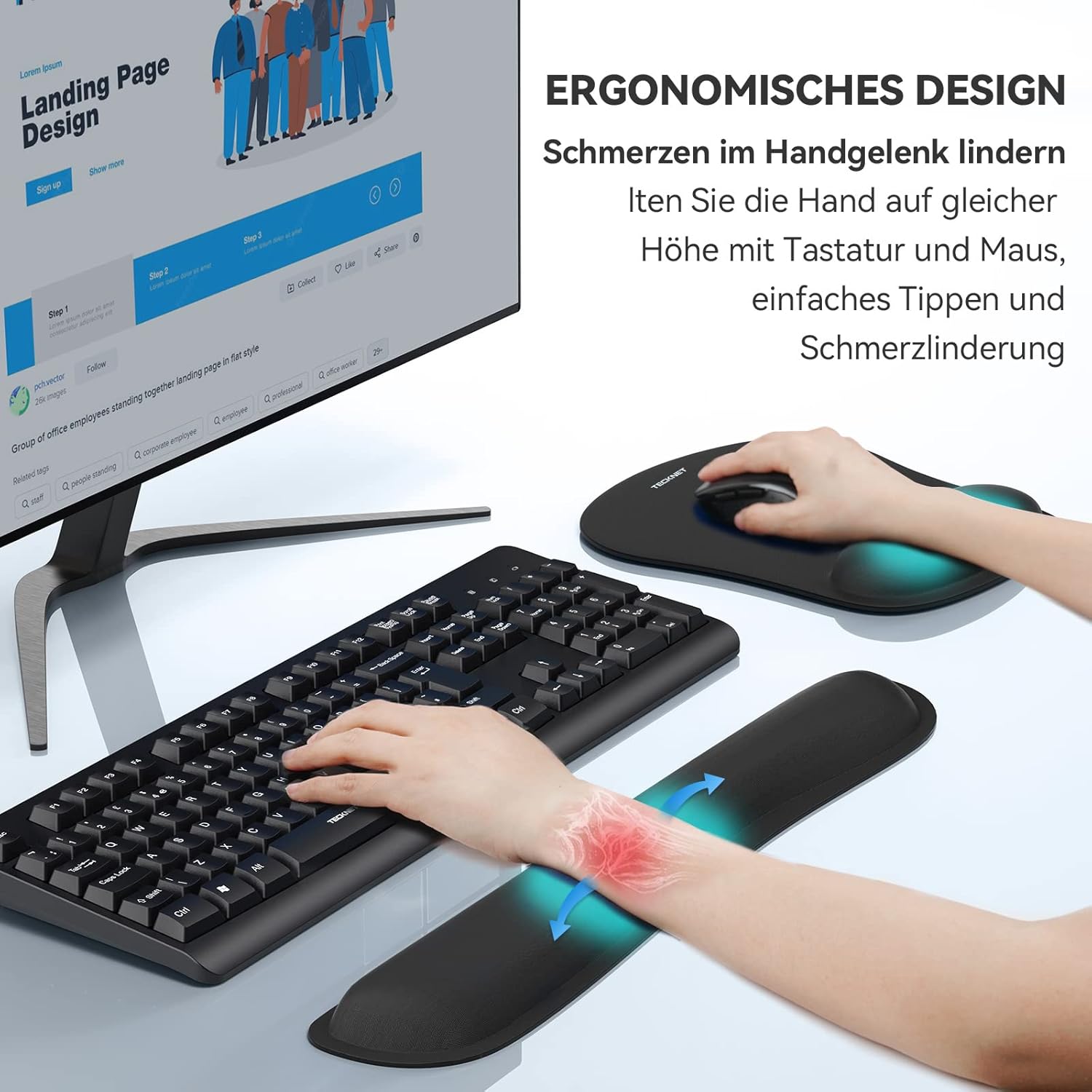 Ergonomski oslonac za zglob u uporabi