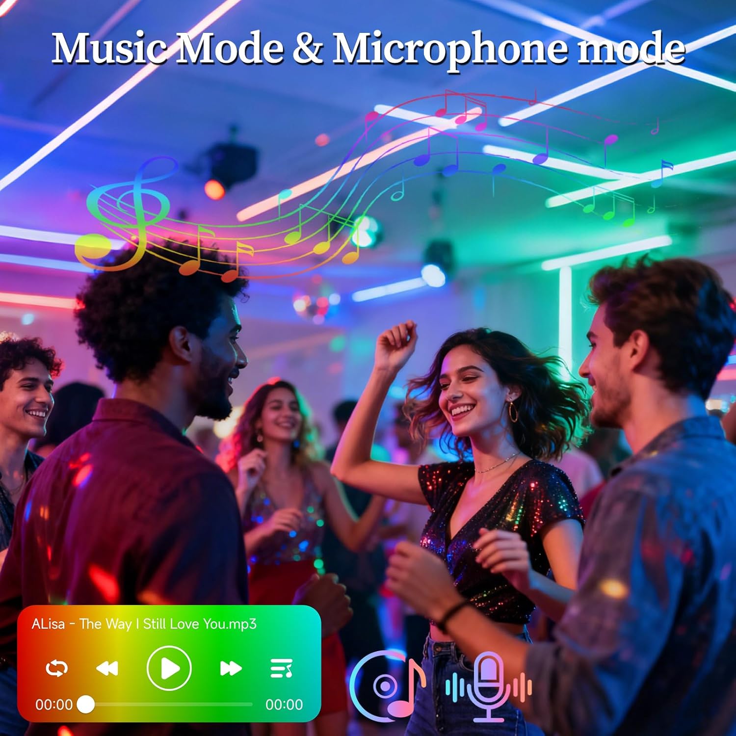 Meliya LED Smart Light Bulbs, Color Changing Dimmable & Timing Smart WiFi and Bluetooth Bulb, Compatible with Alexa and Google Assistant, RGBWW A19, 9W 800 Lumens, Music Sync, Voice Control (2 Pack)