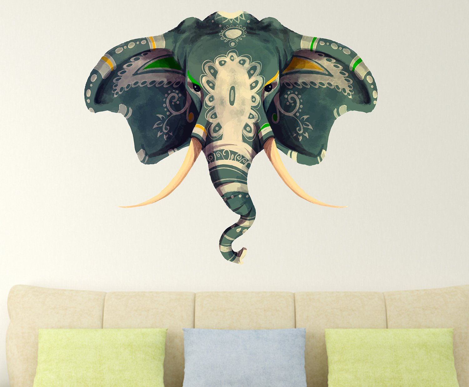 Wallstick Elephant wallsticker (Vinyl 80 cm x 70 cm)-image-17