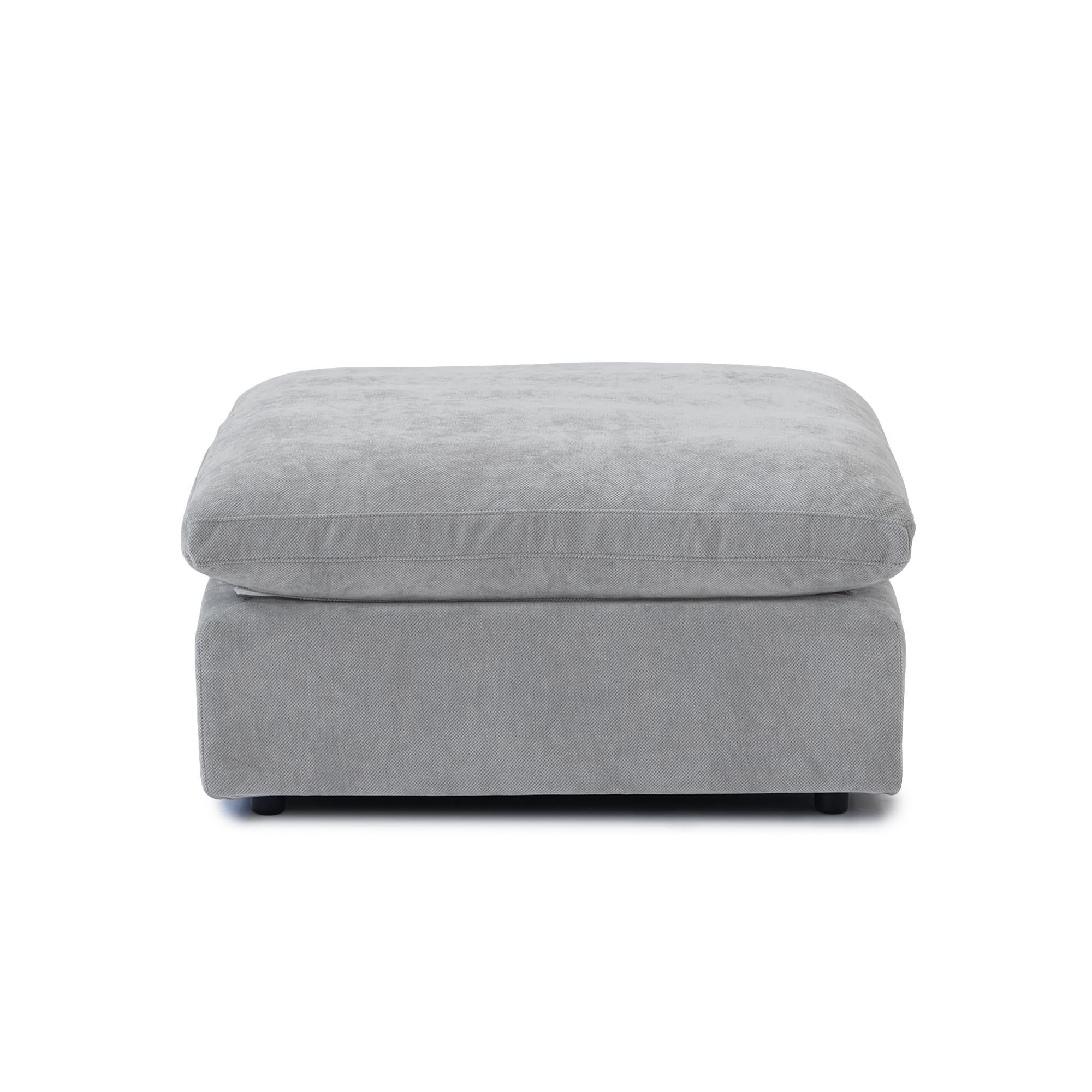 WJShome Modern Ottoman Module for Living Room, Cushion Covers Removable, Minimalist Comfy Breathable Footstool,Gray