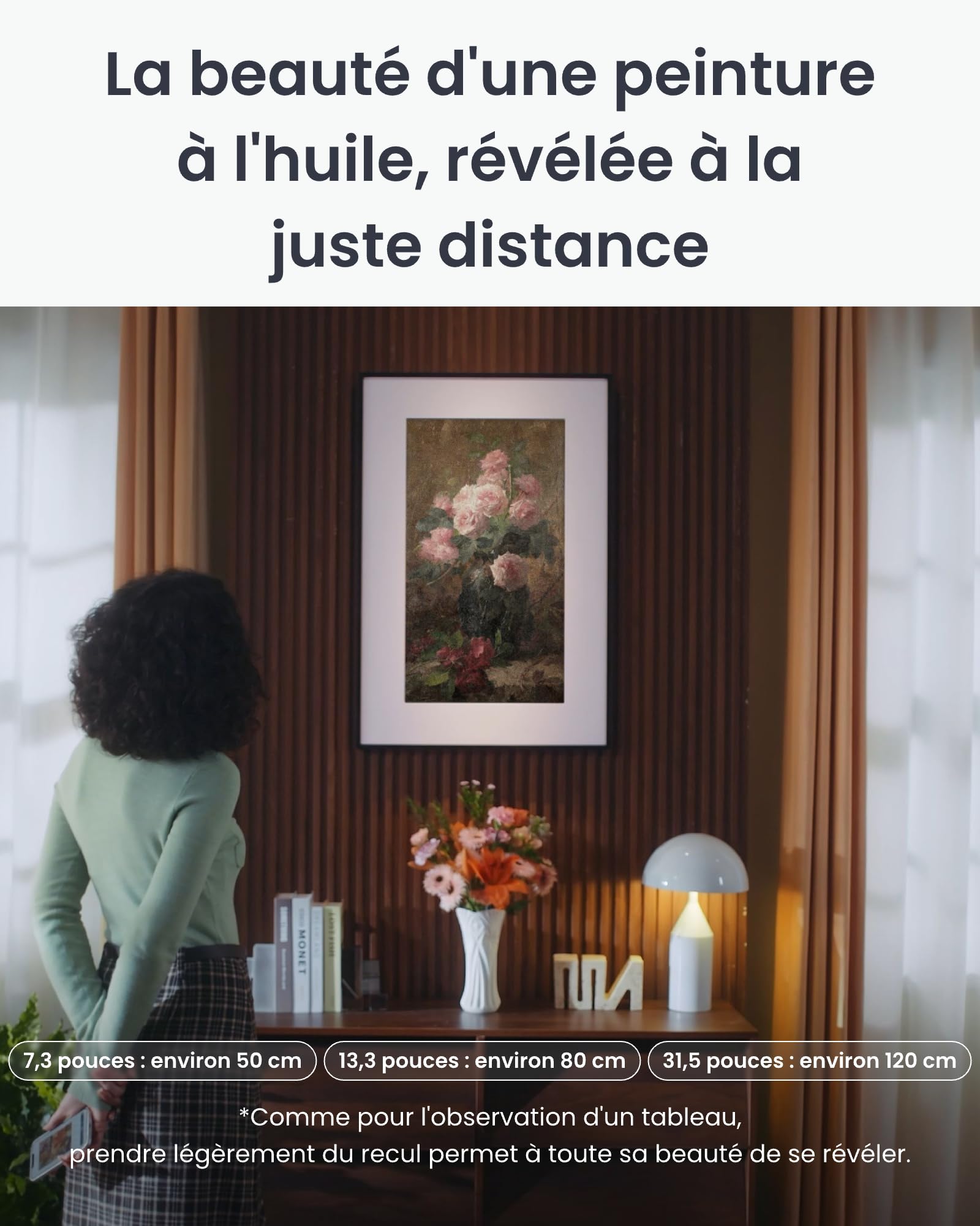SwitchBot Cadre d'art Numérique IA, 13.3'' Cadre Photo Numérique sans Câblage, Écran Électronique-Ink, Autonomie Ultra-Longue, Cadre Photo Numérique Wi-FI, Compatible Alexa