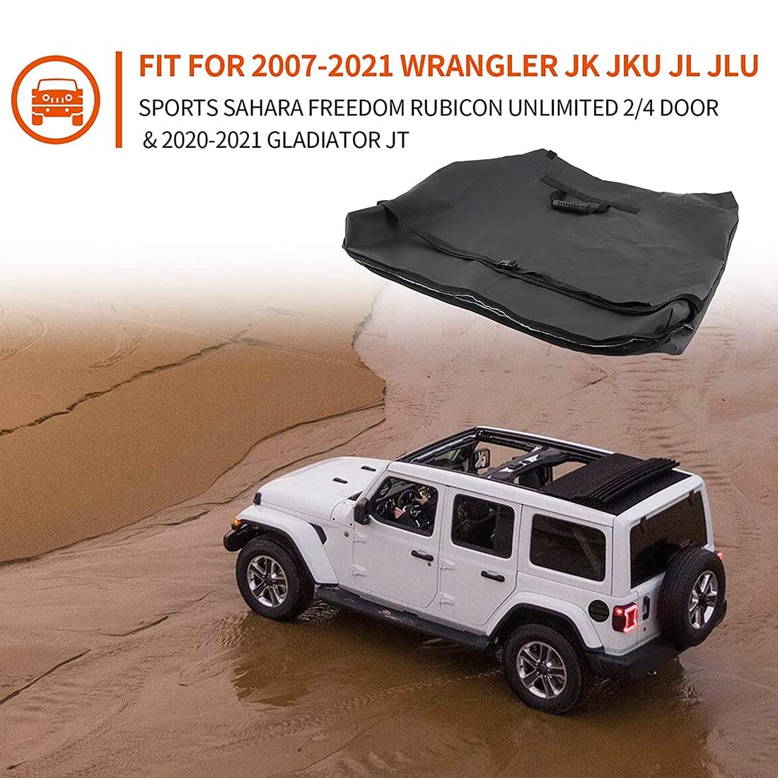 Freedom Top Panels Torba do przechowywania do JK JKU JL JLU 2-drzwiowy 4-drzwiowy Hard Top Models JT 2007-2021 (czarna)
