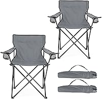 Vista 10 de HaSteeL Silla de Camping, Silla Plegable Extra Grande para Adultos, Silla de Campamento Plegable con Portavasos, Portátil para Pesca al Aire Libre