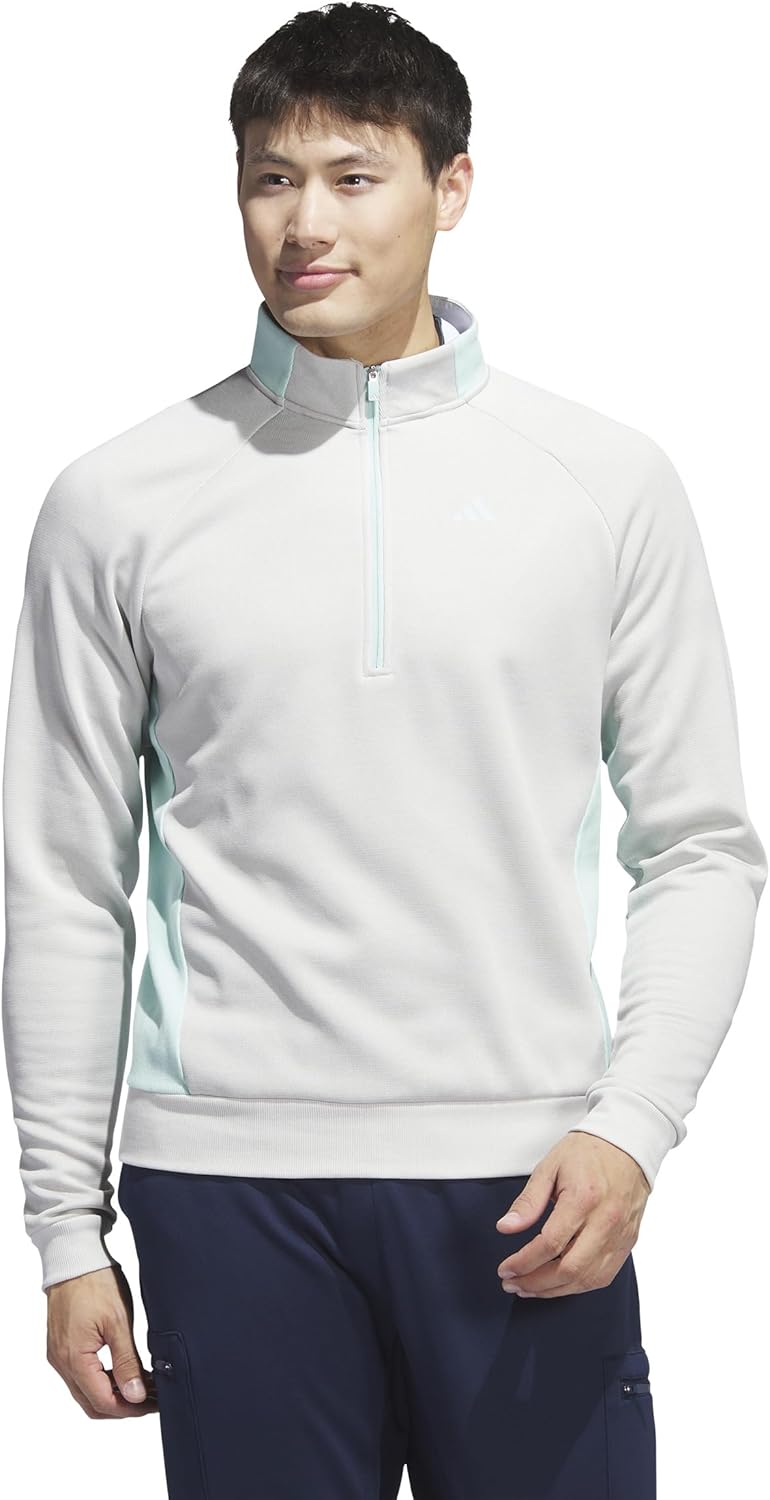Adidas Mens DWR Quarter Zip Golf Pullover