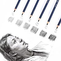 Vista 6 de H & B Lápices de boceto profesionales de 9 piezas, lápices mate para bocetos, juego de lápices de boceto para dibujo, sombreado y bocetos