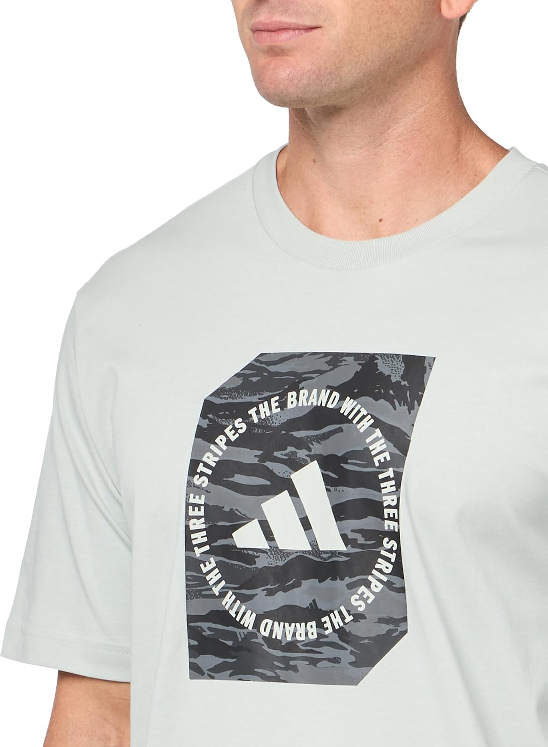 Adidas Mens Camouflage Shape Graphic T-Shirt - Image 3